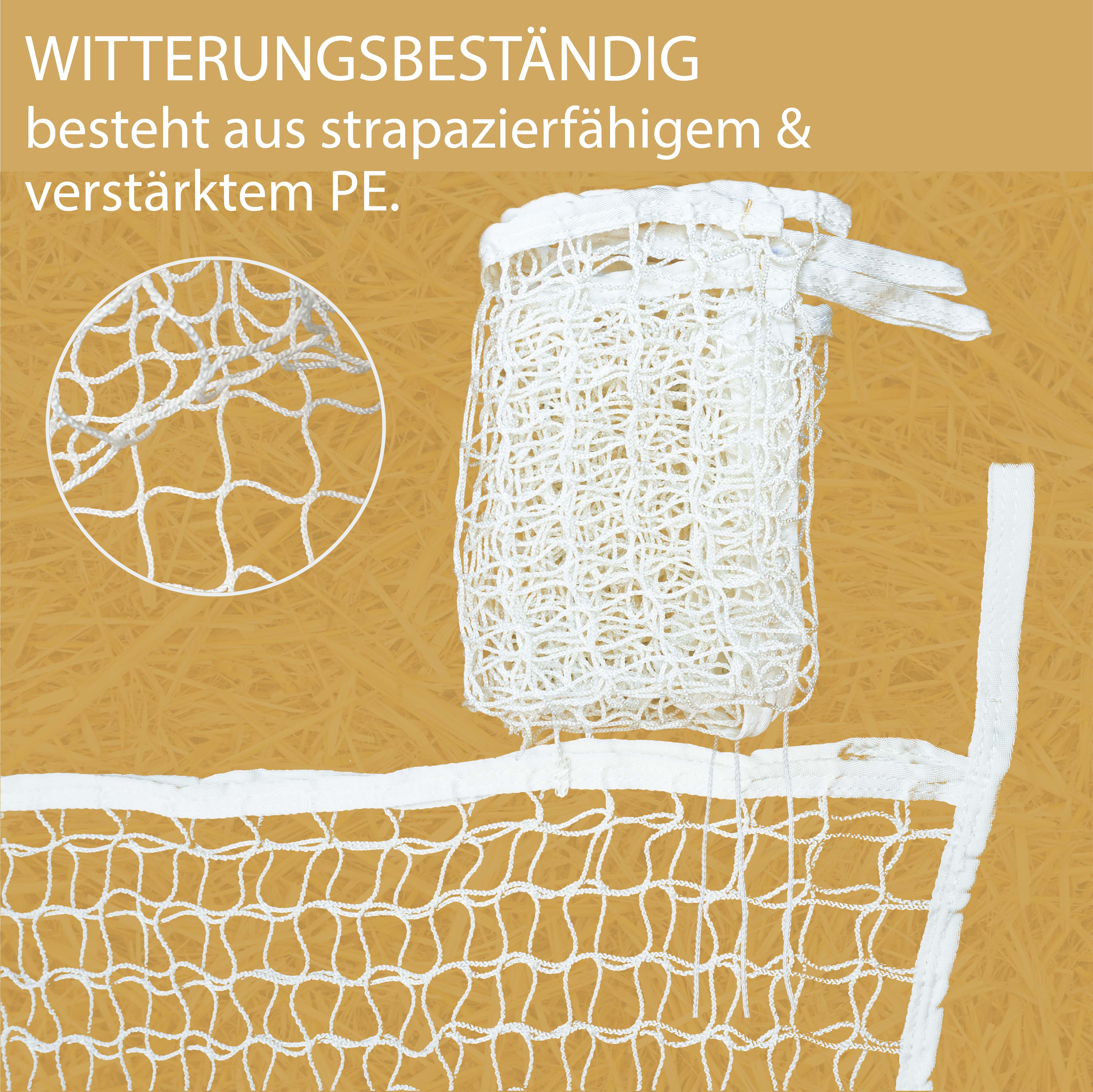 Heunetz eckig in weiß 3x3cm, 120cmx90cm, 9kg Füllgewicht